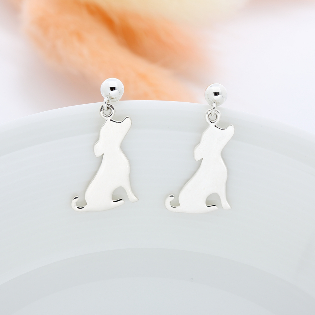 【Angel & Me】Lucky Mix Dog s925 sterling silver earrings Birthday gift, , large