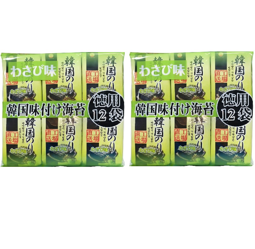 【韓國海苔】Orionjako韓國芥末風味海苔12入x2組, , large