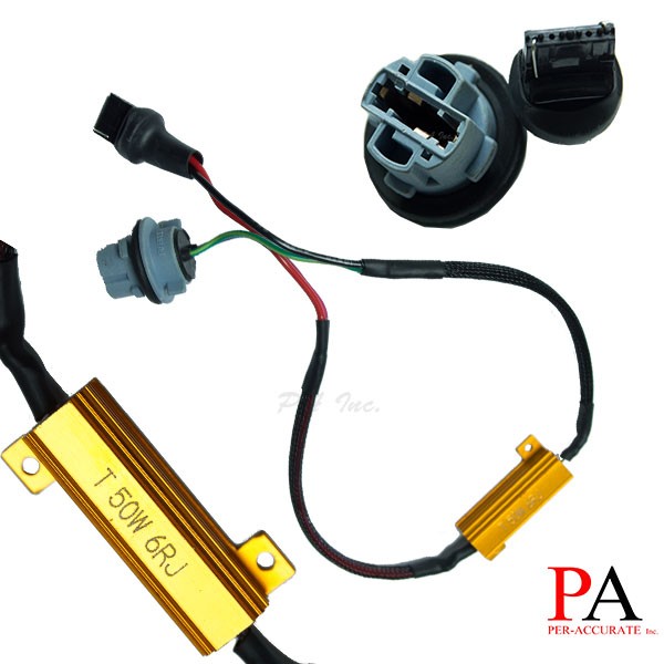 【PA LED】T20 單芯 7440 對接式 LED HID 解碼器 黃金電阻 消除故障燈 故障碼 方向燈防快閃, , large