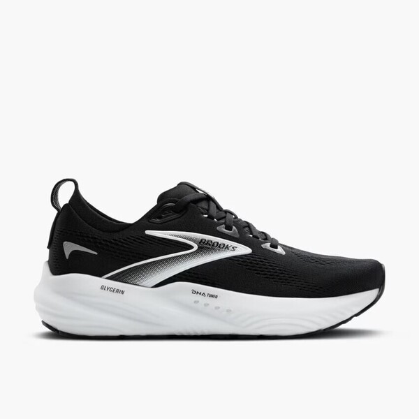 Brooks Glycerin 22 男 慢跑鞋 寬楦 彈力 支撐 緩震 黑 白 [1104452E090], , large