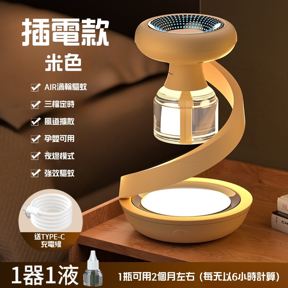 三合一智能驅蚊夜燈(usb插電款), , large