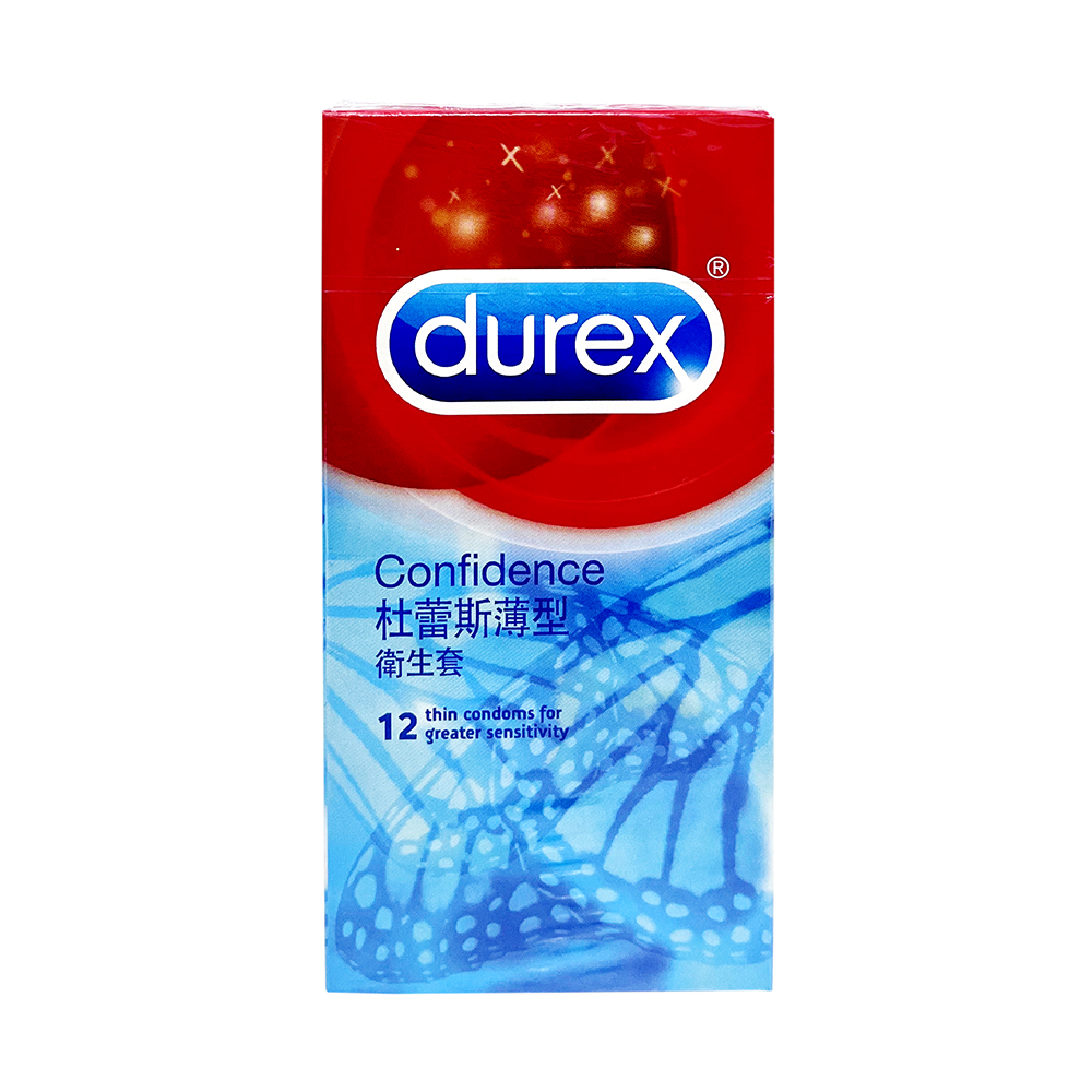 【杜蕾斯 Durex】薄型裝衛生套 12入/盒 保險套, , large