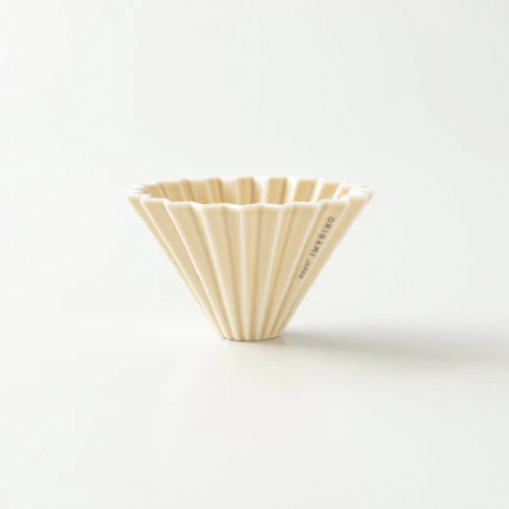 ORIGAMI 陶瓷濾杯組Ｓ(1~2人份，附樹脂杯座) 奶茶色, , large