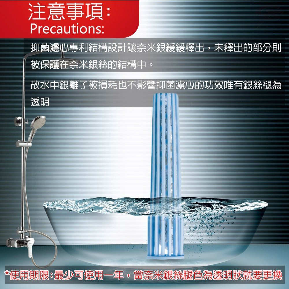 GS MALL 台灣製造 銀離子負離子沐浴蓮蓬頭濾心補充包 負離子補充包 蓮蓬頭補充包 濾心補充包 活性碳 銀離子, , large