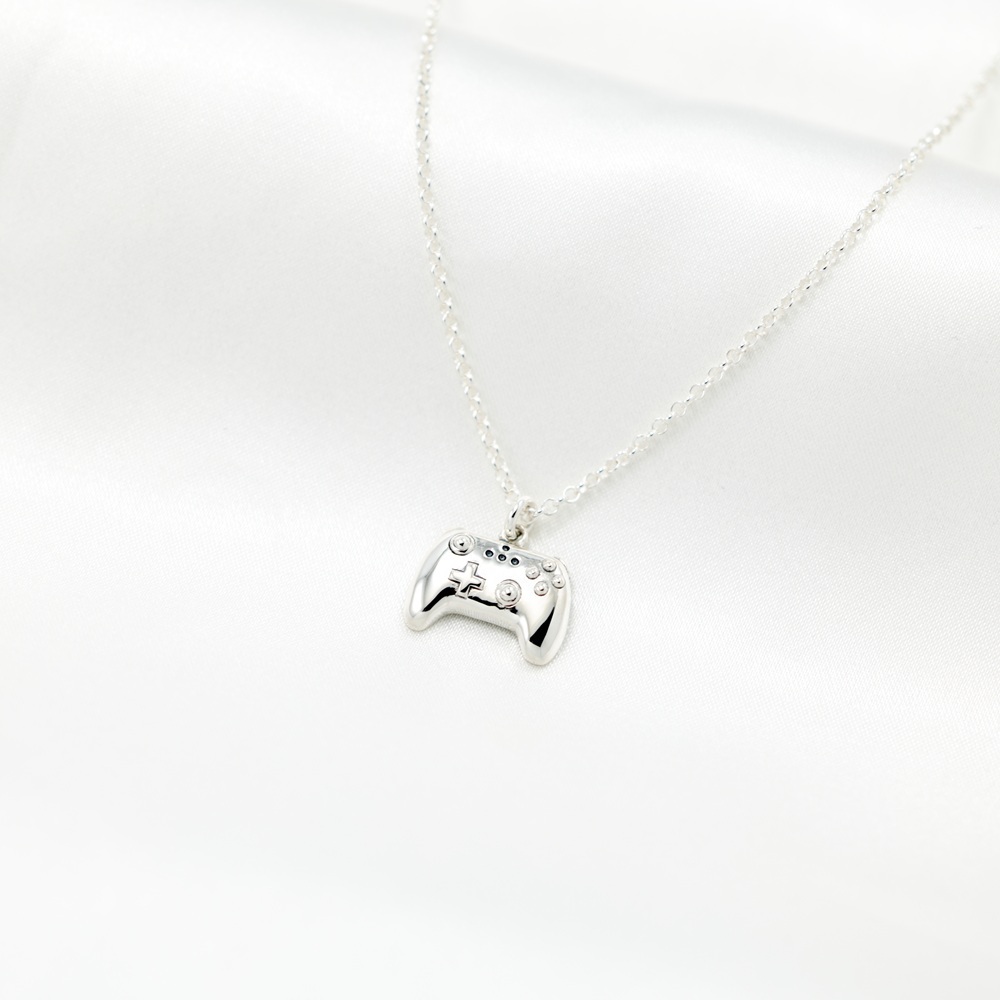 【Angel & Me】Game Controller s925 sterling silver necklace Christmas gift, , large
