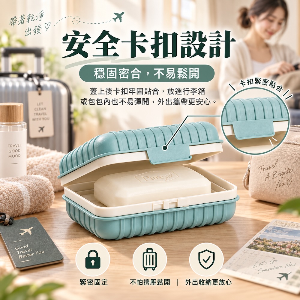 旅行皂盒 【3色可選】 行李箱肥皂盒 瀝水肥皂盒 隨身 密封防漏 不軟爛 加大尺寸 出國旅遊 露營必備 外宿族 學生宿舍, , large