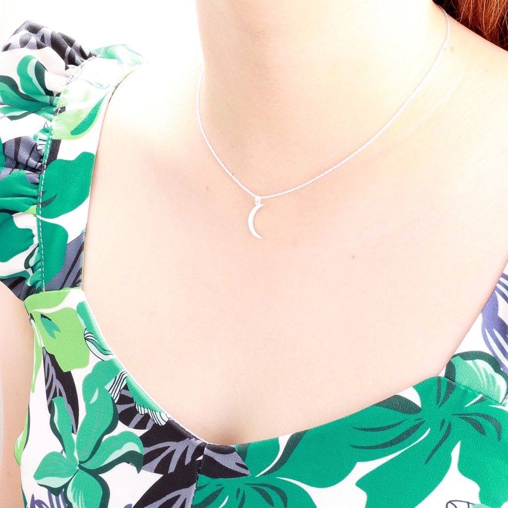 【Angel & Me】Crescent Moon (small) s925 sterling silver necklace Birthday gift, , large