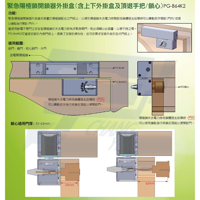 昌運監視器PONGEE Pegasus PG-B64K2(DAR-24) 陽極鎖開鎖器外掛盒 含鎖心 適用DA-64NS, , large