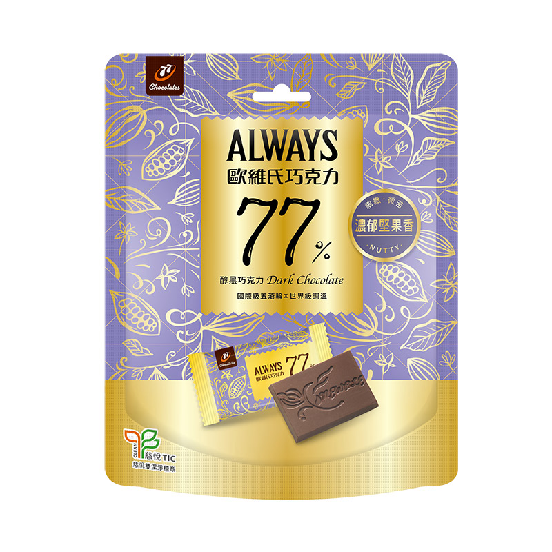 Always Dark Chocolate 77 119.7g, , large