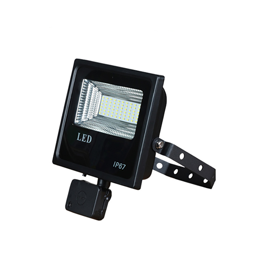 昌運監視器 30W 黃光 LED 微波感應泛光燈 投射燈 投光燈 戶外洗牆燈 全電壓 戶外探照燈 燈具 IP67, , large