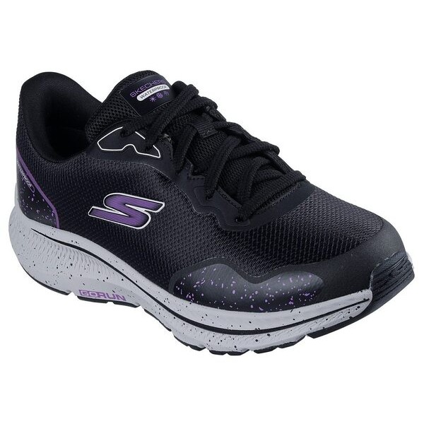 Skechers Go Run Consistent 2.0 女 慢跑鞋 防水 緩衝 黑 紫 [128625BKPR], , large