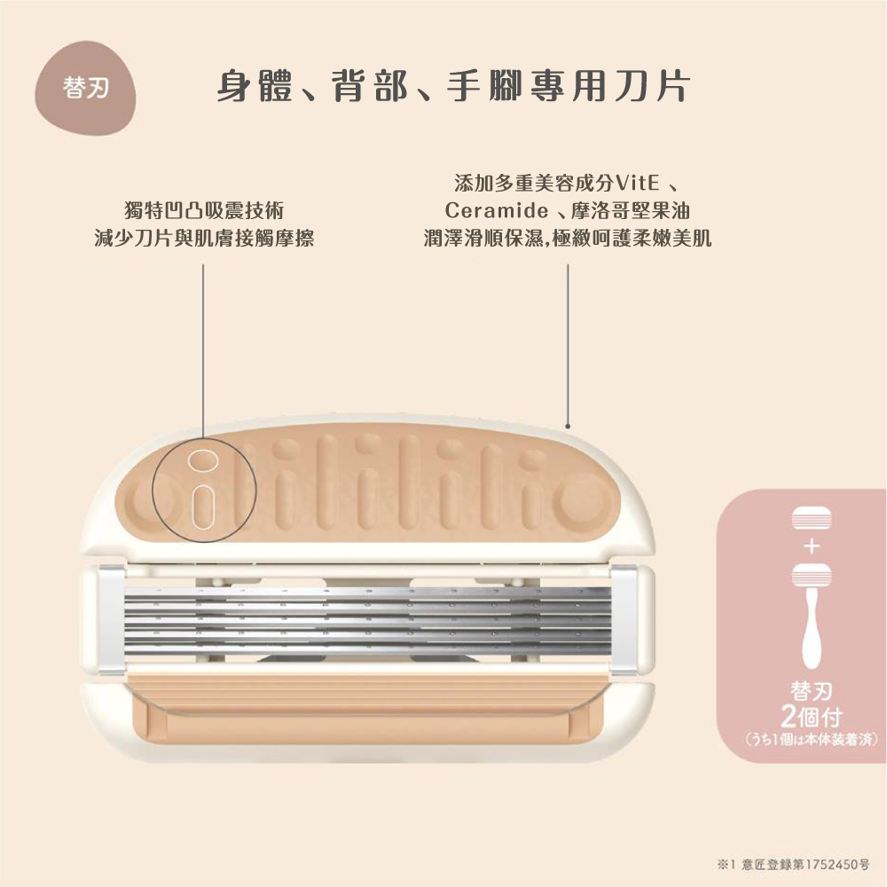 【千康嚴選】日本貝印KAI miness 身體除毛刀(內付替換刀片), , large