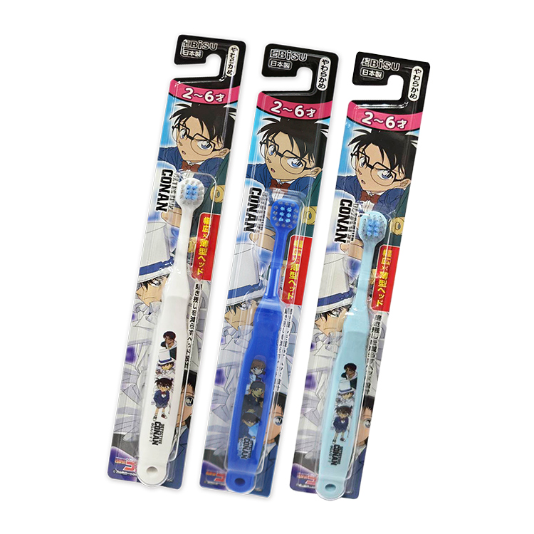 日本製 EBISU 兒童牙刷-名偵探柯南-2~6歲-6支, , large