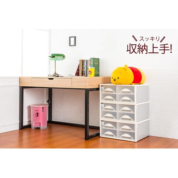 [Y HOUSE] Freely stackable four-grid drawer storage box storage cabinet plastic storage box, , large