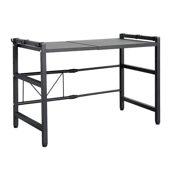 【Y HOUSE】Multi-purpose retractable storage rack/electrical rack/kitchen rack/shelf-single layer black, , large