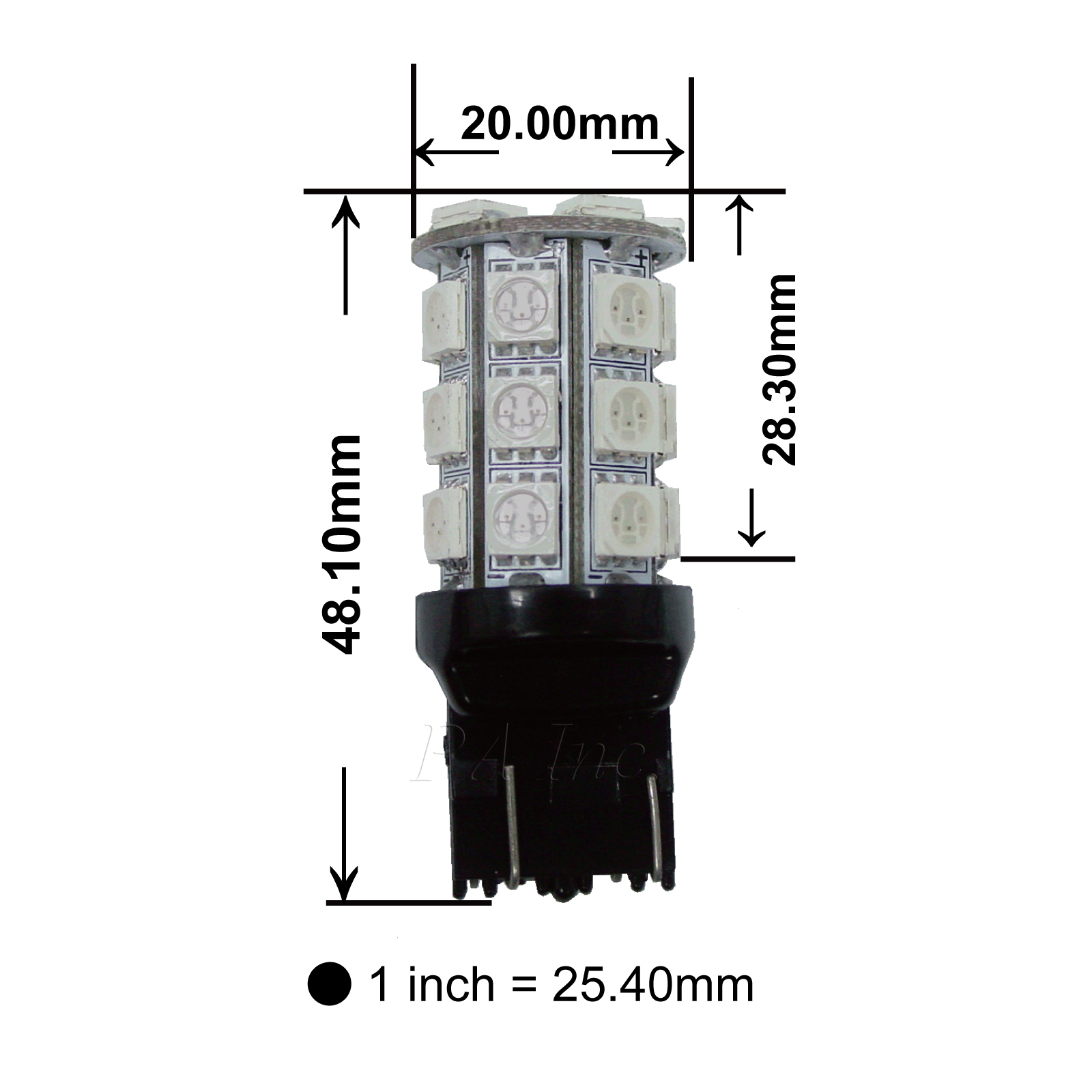 [PA LED]  30SMD LED Turn Signal Light Backup Exterior Light Bulb White T20 / 7443 / 7440, , large