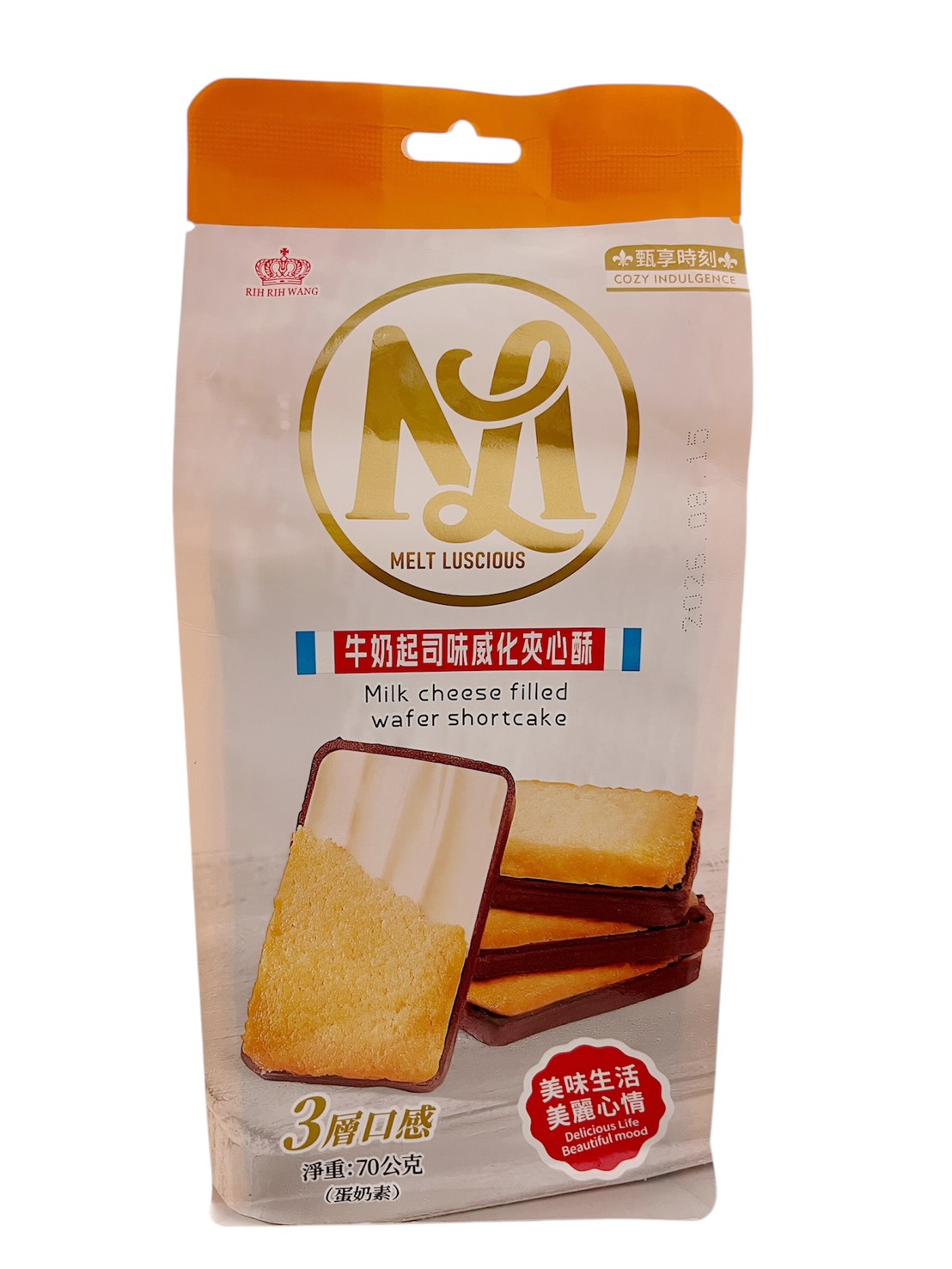 Milk cheese filled wafer shortcake, , large