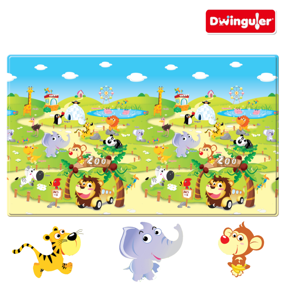 【Dwinguler康樂】遊戲墊─動物園(230x140x1.3cm), , large