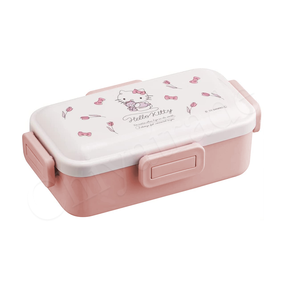 【百科良品】日本製 Hello Kitty凱蒂貓 便當盒 保鮮餐盒 抗菌加工Ag+ 530ML(日本境內版), , large