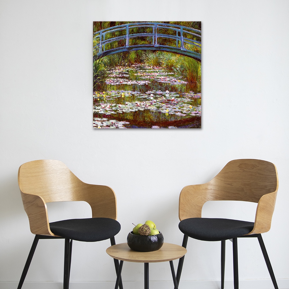 【御畫房】睡蓮 國家一級畫師手繪油畫80&times;80cm(VF-175), , large