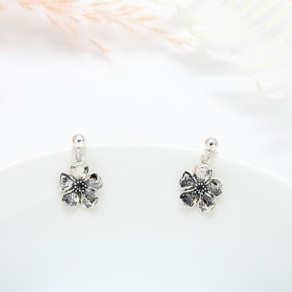 【Angel & Me】Sakura Japanese cherry s925 sterling silver earrings gift, , large