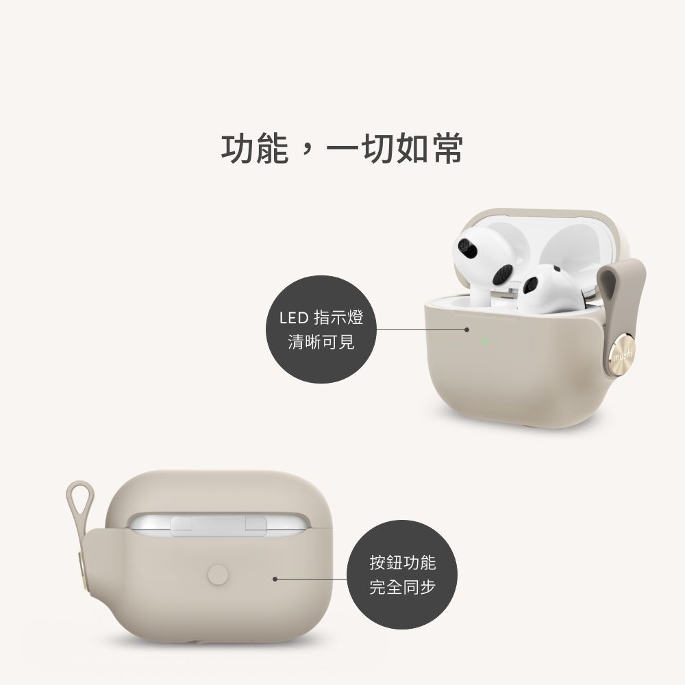 Moshi Pebbo for AirPods 3 保護套 藍牙耳機充電盒 (附可拆式腕帶), , large