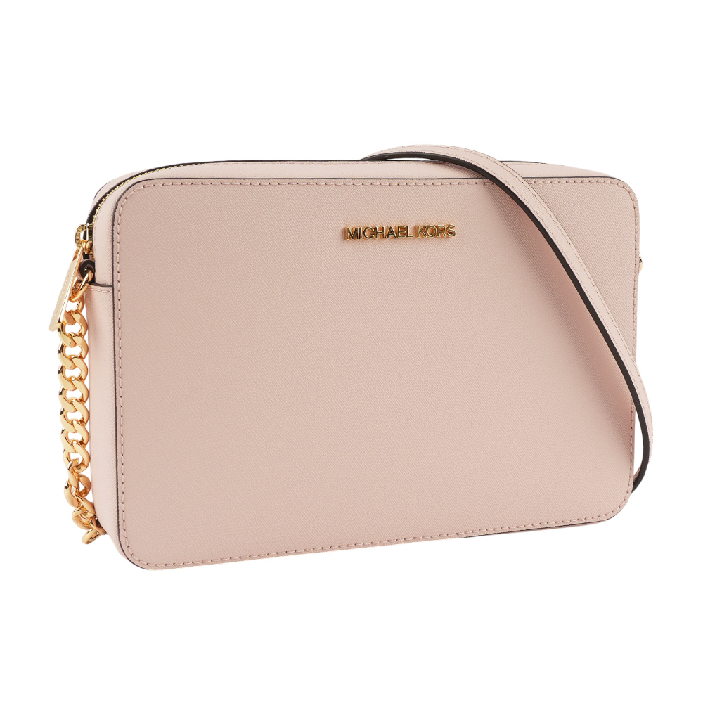 Michael Kors 金字logo方形鏈帶斜背包/粉色, , large