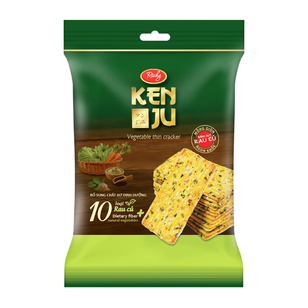 Richy Kenju Vegetable Thin Cracker 192g, , large