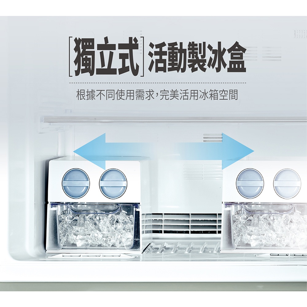 SANLUX Taiwan SANYO 490L Grade 1 Energy Saving Double Door Inverter Refrigerator SR-V490B, , large