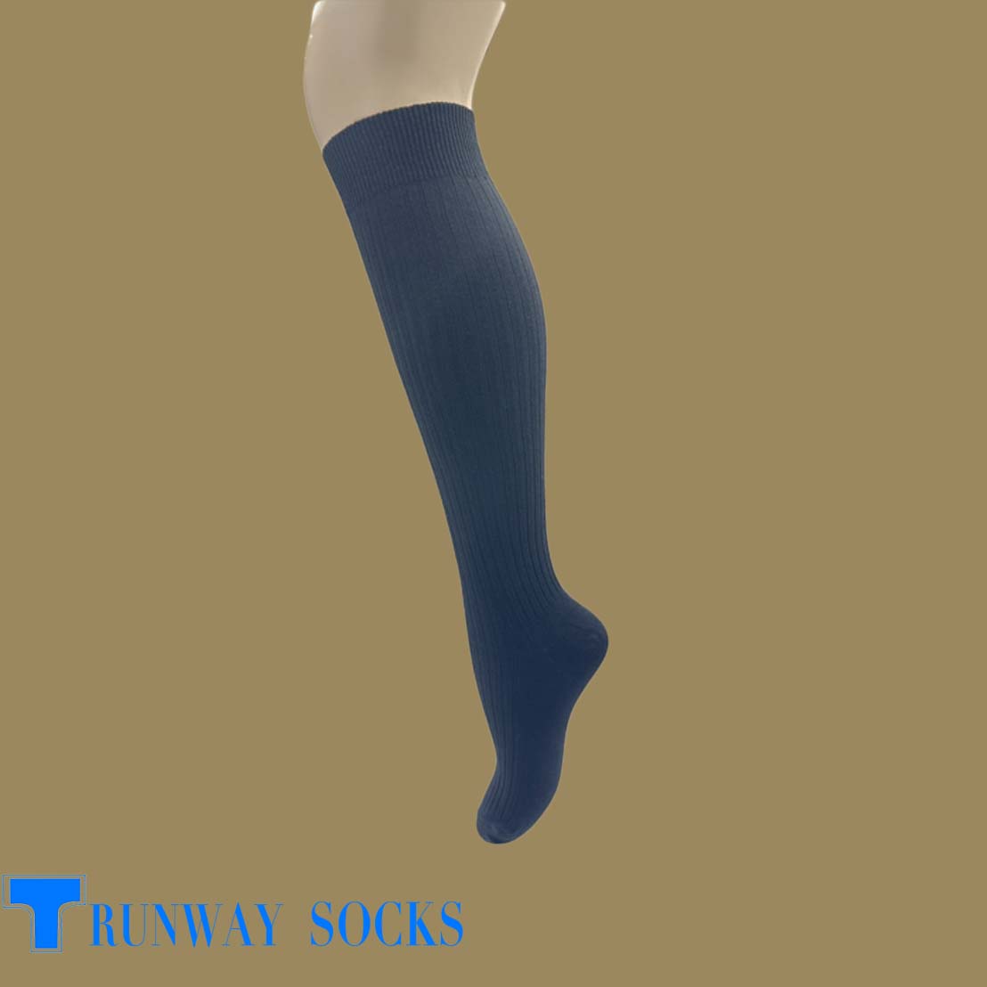 【Runway】《HONOR》 Japanese/Korean Style Academy Striped Socks &ndash; Double Cylinder Knee-High Socks, Calf-Length &ndash; Premium Cotton, 2 Pairs (1 Thick Stripe + 1 Thin Stripe) &ndash; Black, , large