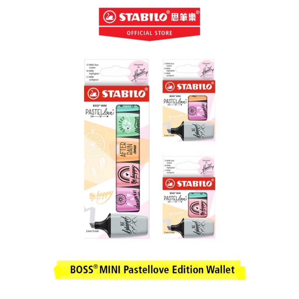 【德國天鵝STABILO】BOSS MINI Pastellove Edition 波士馬卡龍色迷你螢光筆 好攜帶輕巧ST0703-59, , large