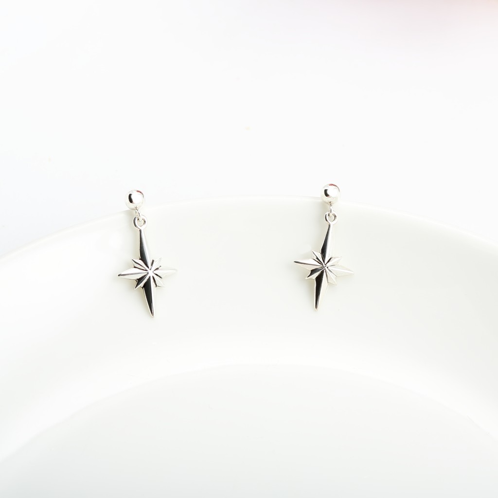 【Angel & Me】Hope North Star Polaris s925 sterling silver earrings birthday gift, , large