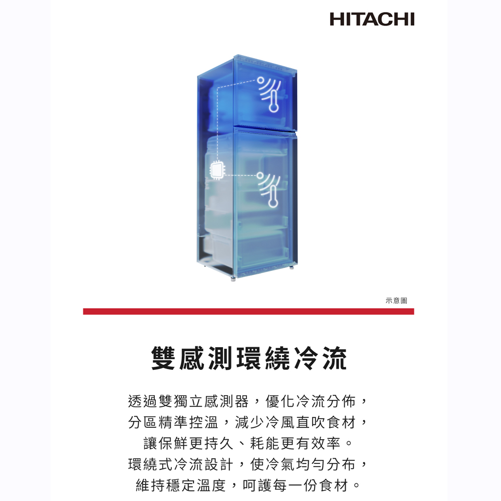 HITACHI 日立399公升變頻兩門冰箱-璀璨銀 HRTN6443S-XTW, , large