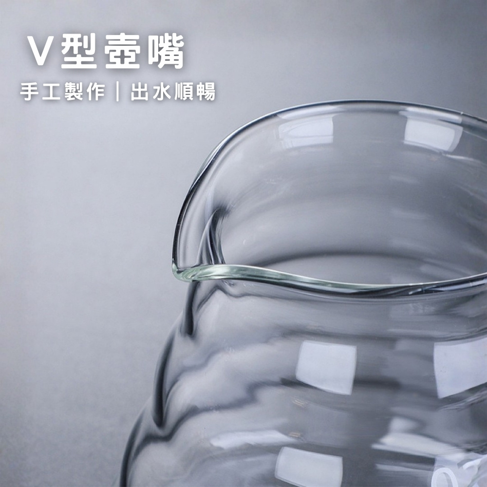 【GlassKing】GK-360 咖啡雲朵壺 手沖咖啡壺 耐熱直火壺 耐熱玻璃壺 泡茶壺 分享壺 下接壺, , large
