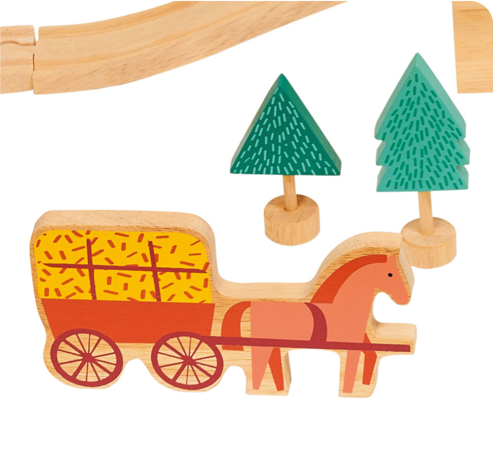【Mentari】Farmyard Train Set, , large