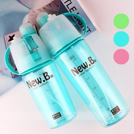 GS MALL 400ml+600ml 運動噴霧水壺 噴水壺 降溫壺 水瓶 運動水壺 噴霧杯 水杯 水壺 水瓶, , large