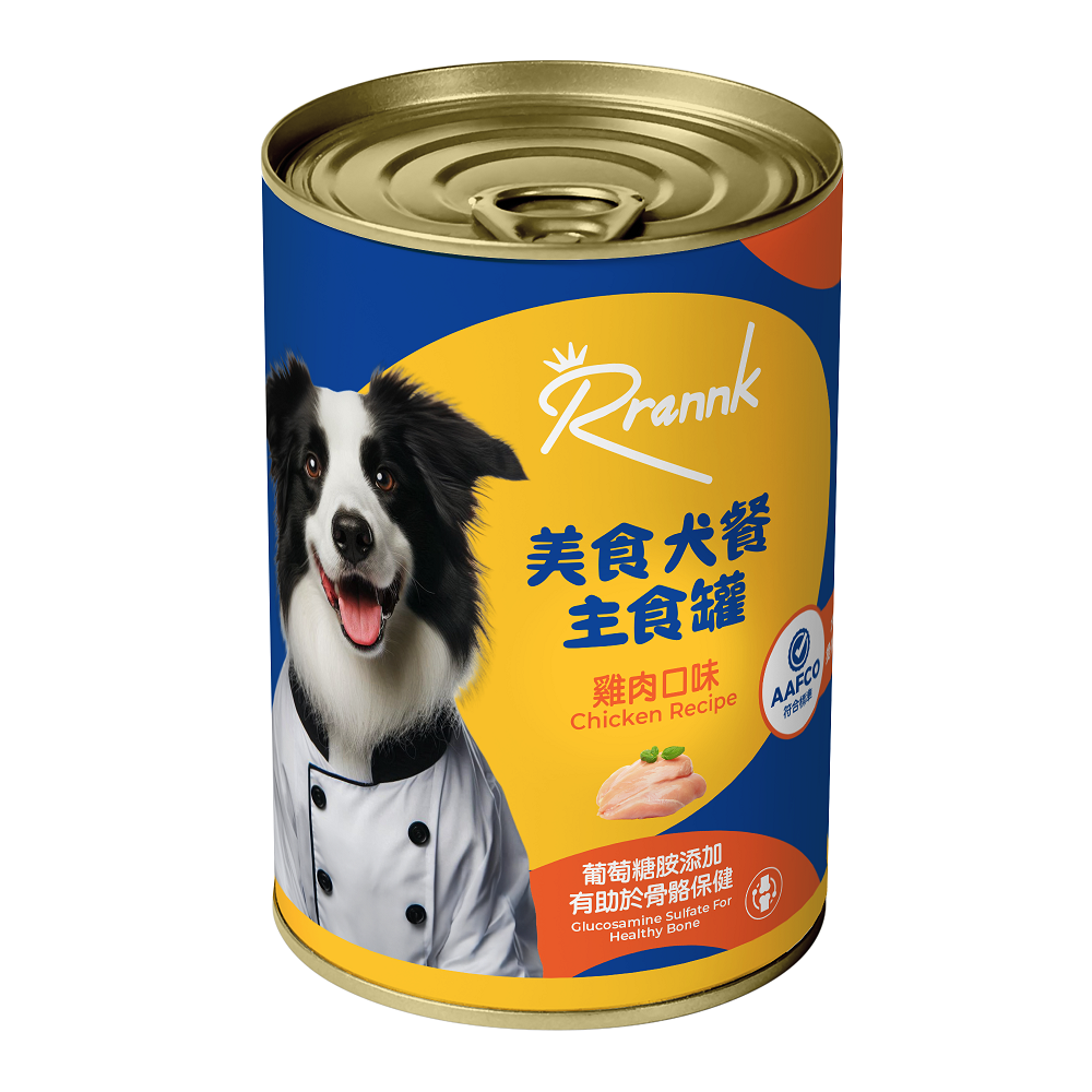 Rrannk dog can with chicken 400g, , large