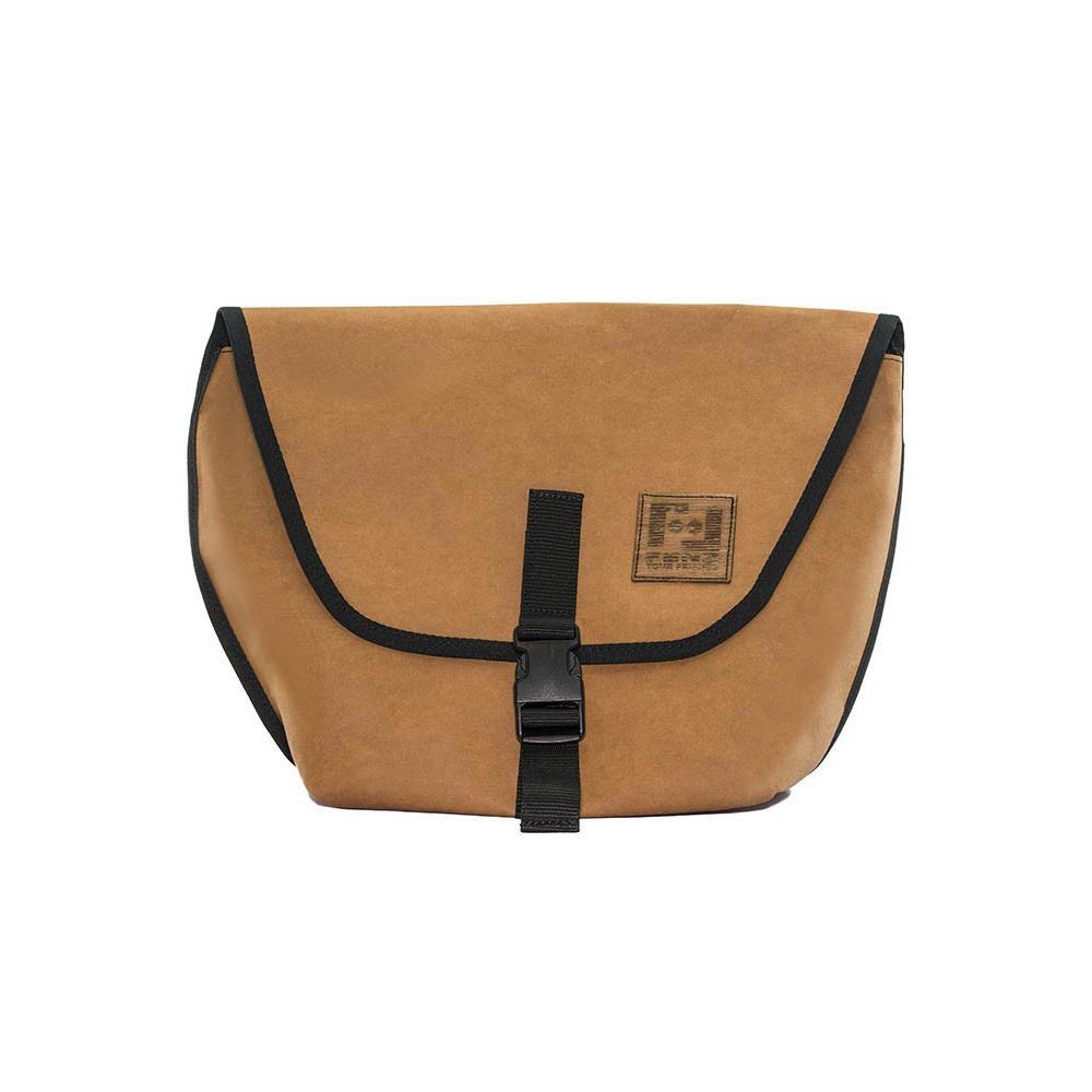 義大利獨家進口精品 - FENZ超輕防潑濺郵差包(潮淺褐色), , large