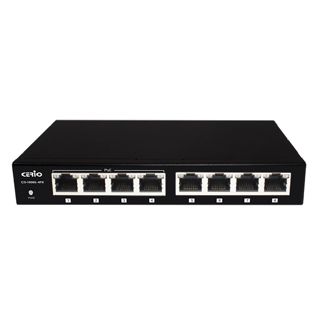昌運監視器 CERIO 智鼎 CS-1008G-8PX(CS-1008G-8P A3) 8埠 10/100/1000Mbps 網路交換器, , large