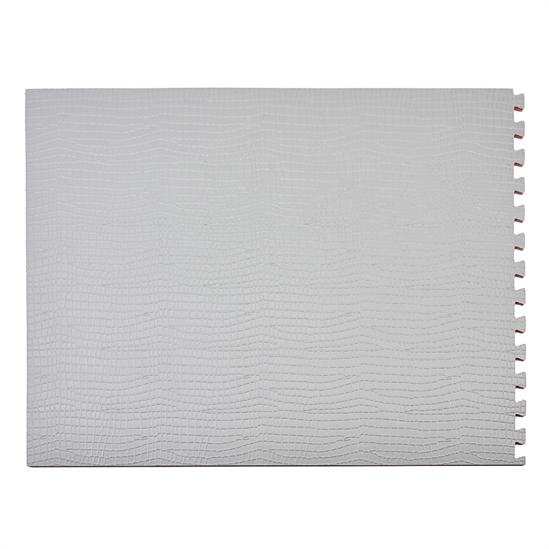 【Monster】 Free-Combination Stress-Relief Leather Kitchen Mat (50x40cm) &ndash; Cool Rock Gray, Set of 2, , large