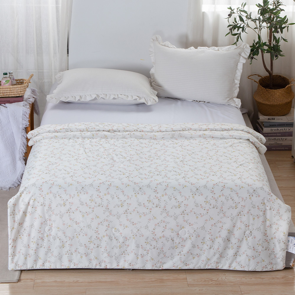 【FOCA】Leisure Flower Vine | Cool Antibacterial Silver Ion Anti-Stumbling Cooling Yarn Ice Cream Quilt/Four Seasons Quilt 150x200cm, , large