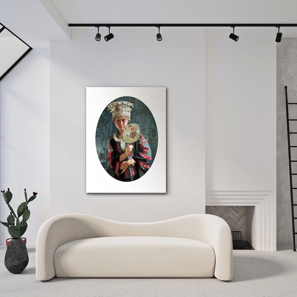 【御畫房】苗族少女 國家一級畫師手繪油畫60&times;80cm(VF-05), , large