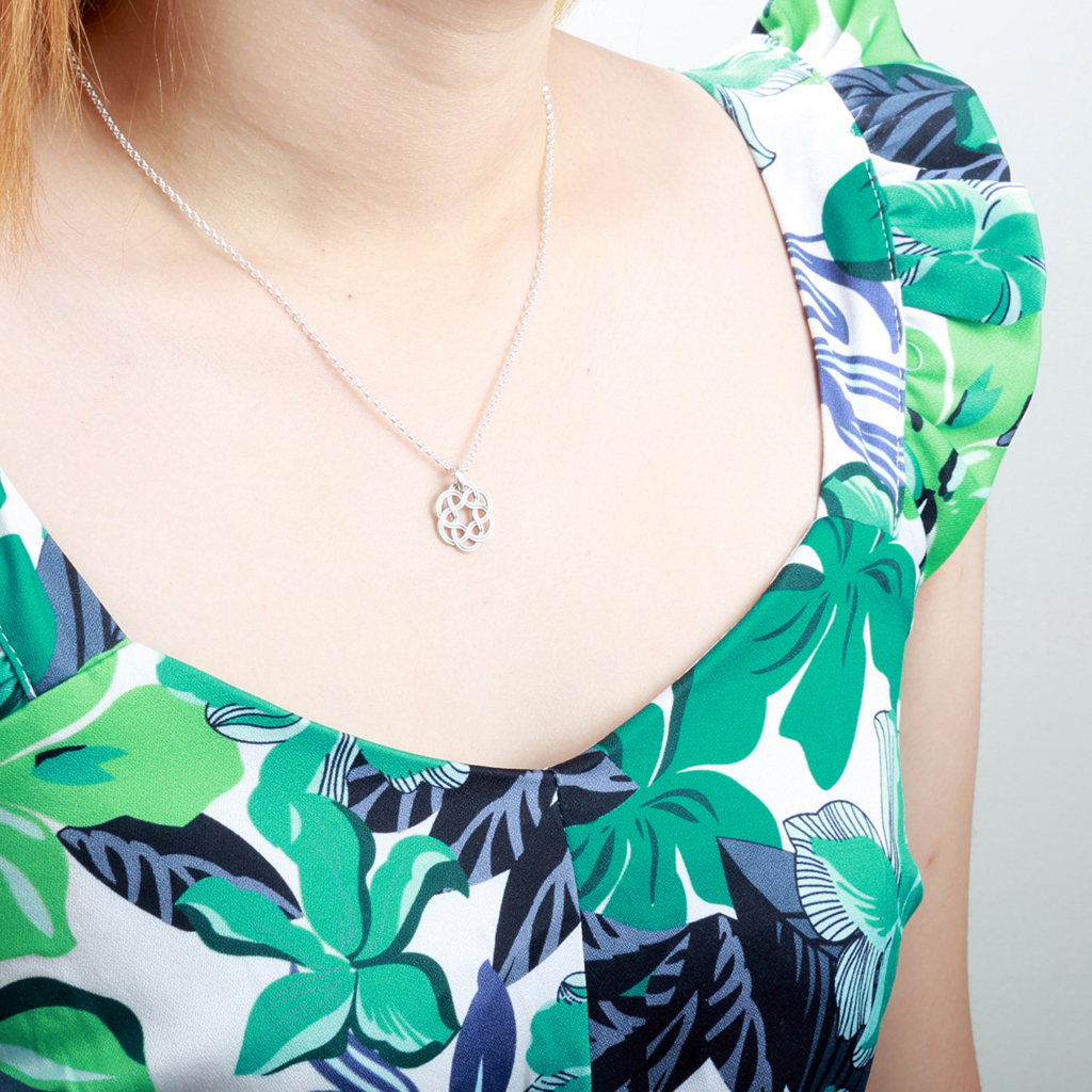 【Angel & Me】Dreamcatcher celtic s925 sterling silver necklace Valentine Day gift, , large