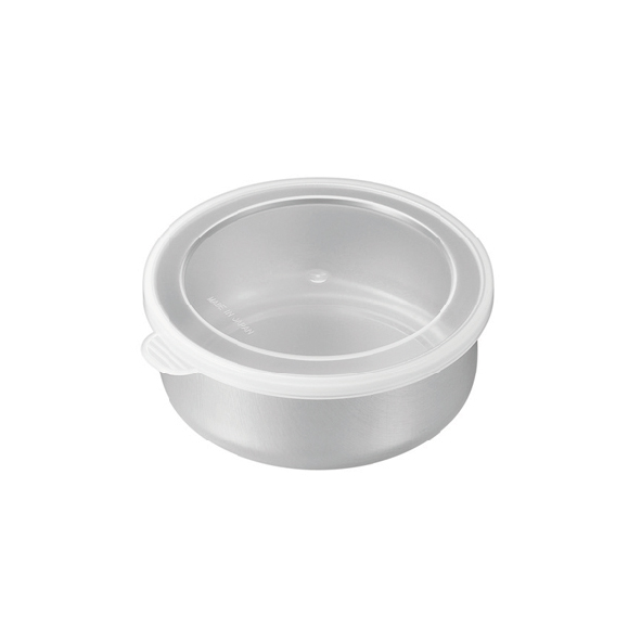 ECHO 3.8 Round Shallow Stainless Steel Food Storage Container, , large