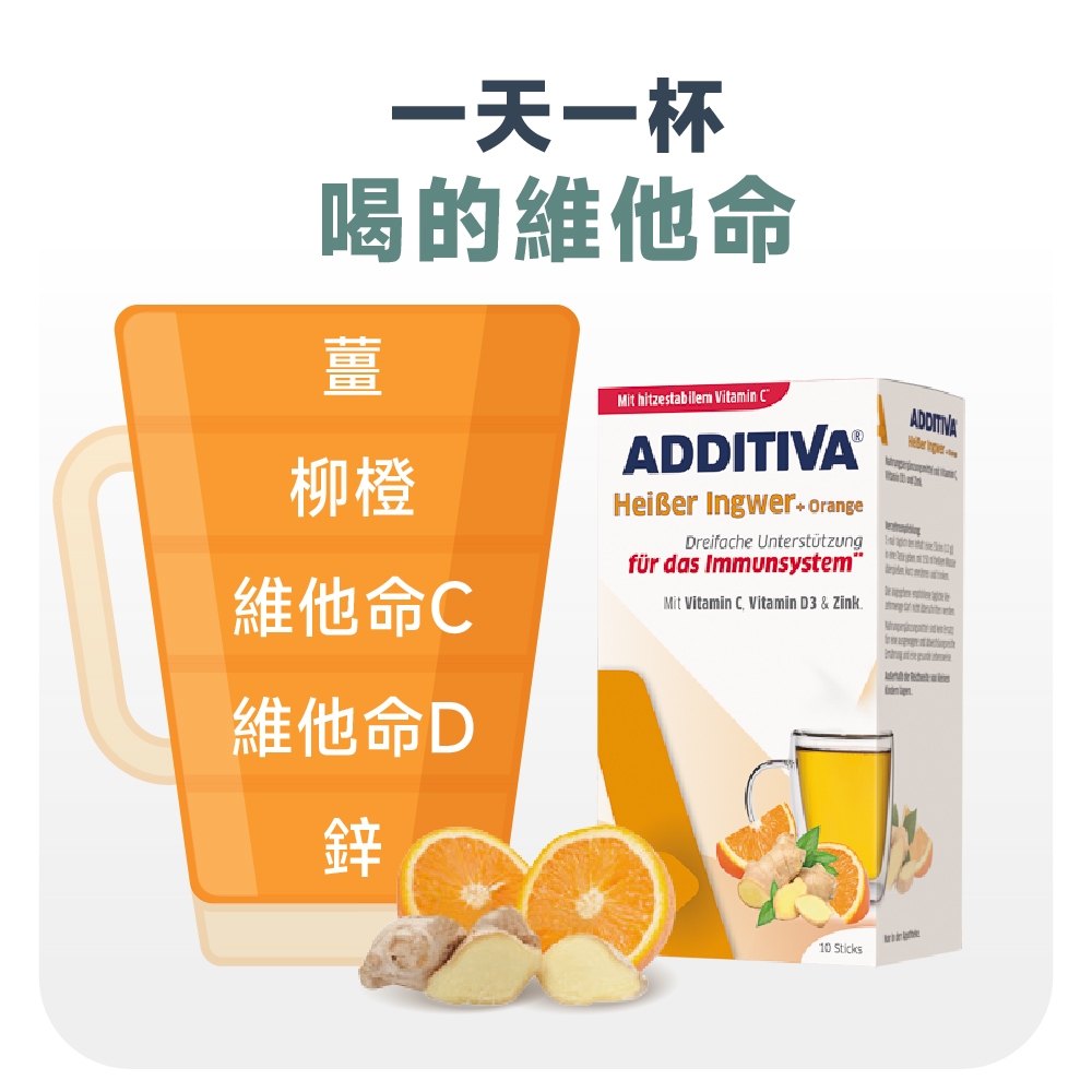 ［德風］艾迪草本飲薑橙3入組(10包/盒)丨德風健康館  無咖啡因 維他命沖泡飲品 維生素C D3 鋅, , large