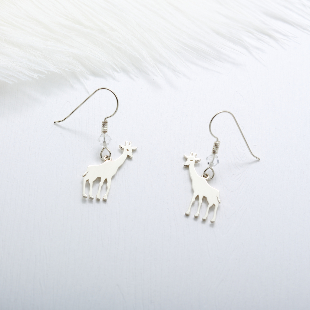【Angel & Me】Cute Giraffe s925 sterling silver earrings Birthday gift, , large