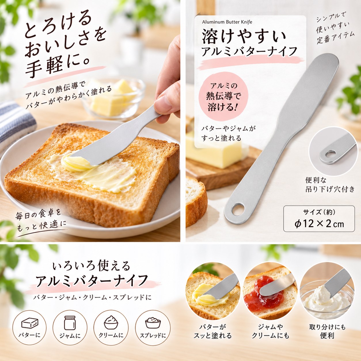【HIYASU日安工坊】鋁製奶油刀, , large