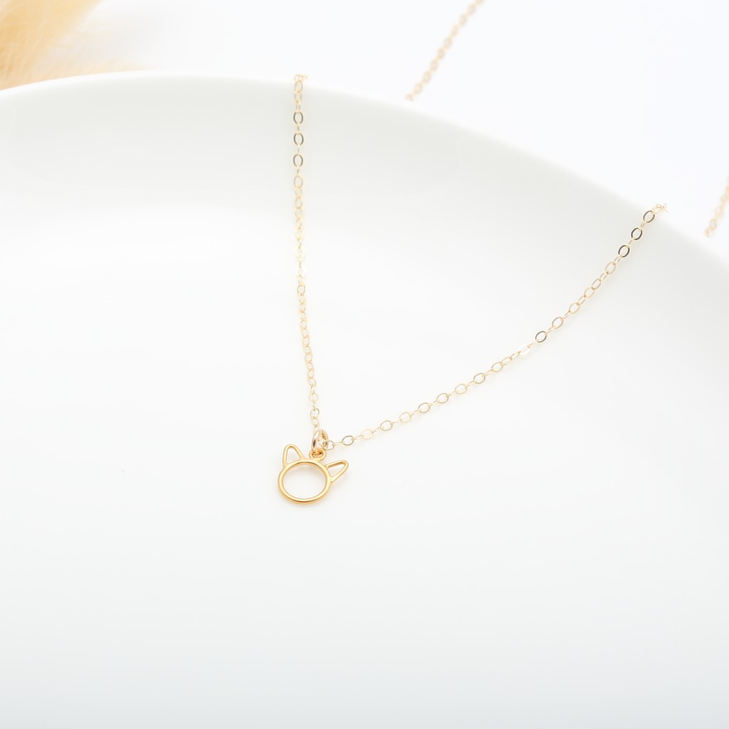 【Angel & Me】Happy Cat Kitten Meow s925 sterling silver 24k gold plated gift, , large