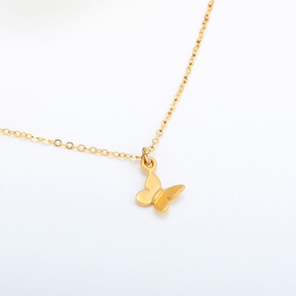 【Angel & Me】Butterfly s925 sterling silver 24k gold plated necklace gift, , large