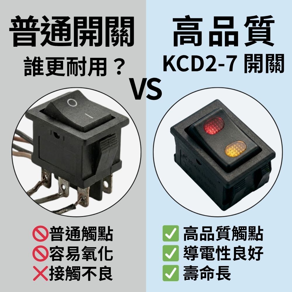 Car fog light switch KCD2-7, 3-pin single light 2-position (yellow), , large
